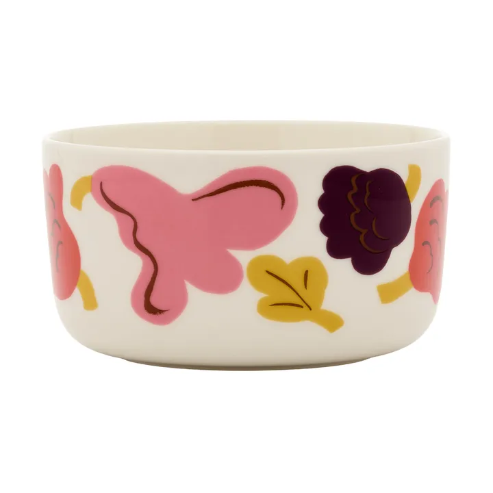 Kukasta Kukkaan bowl - White-pink-terrac-plum, 50 cl - Marimekko