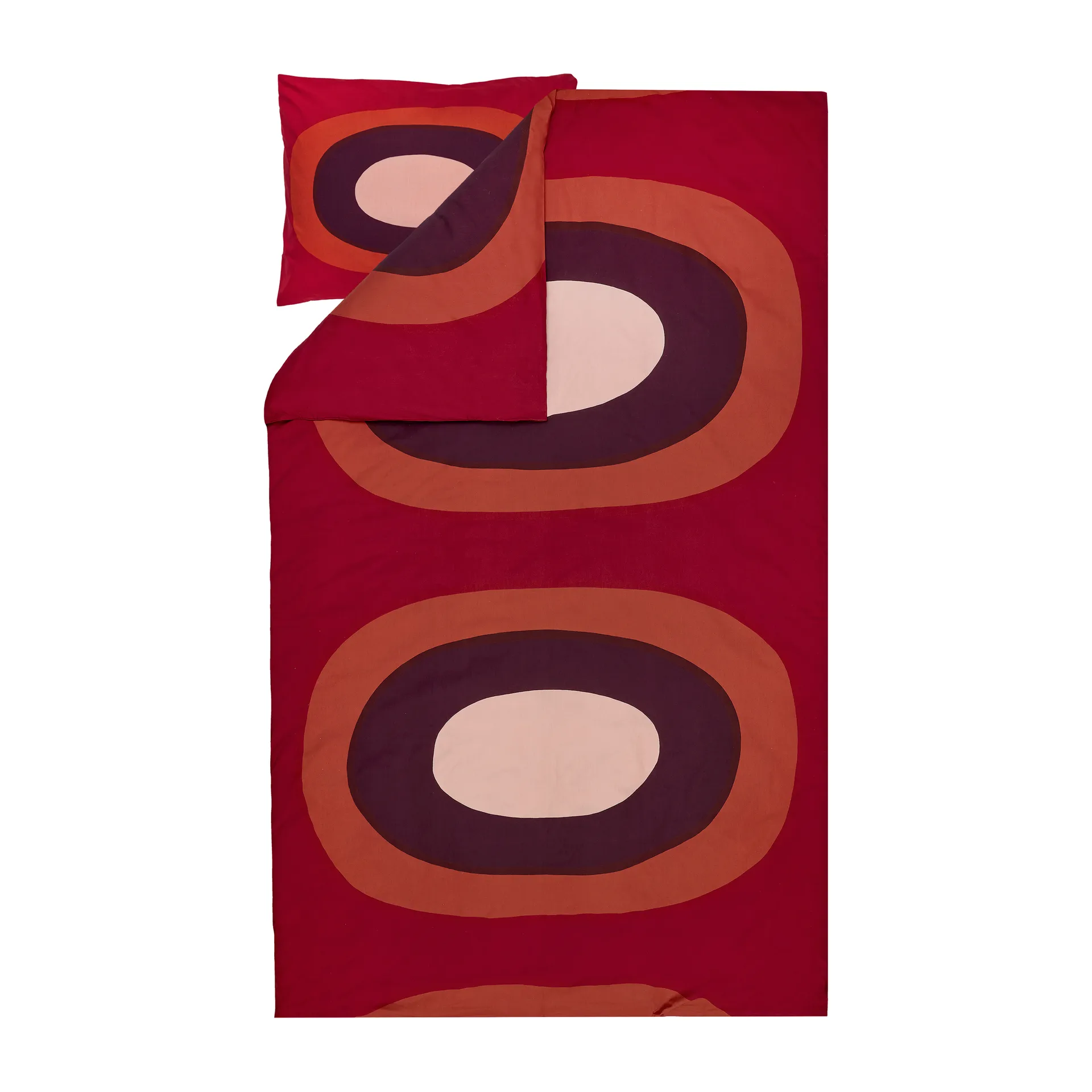 Melooni duvet cover 210x150 cm, red-brown-purple Marimekko