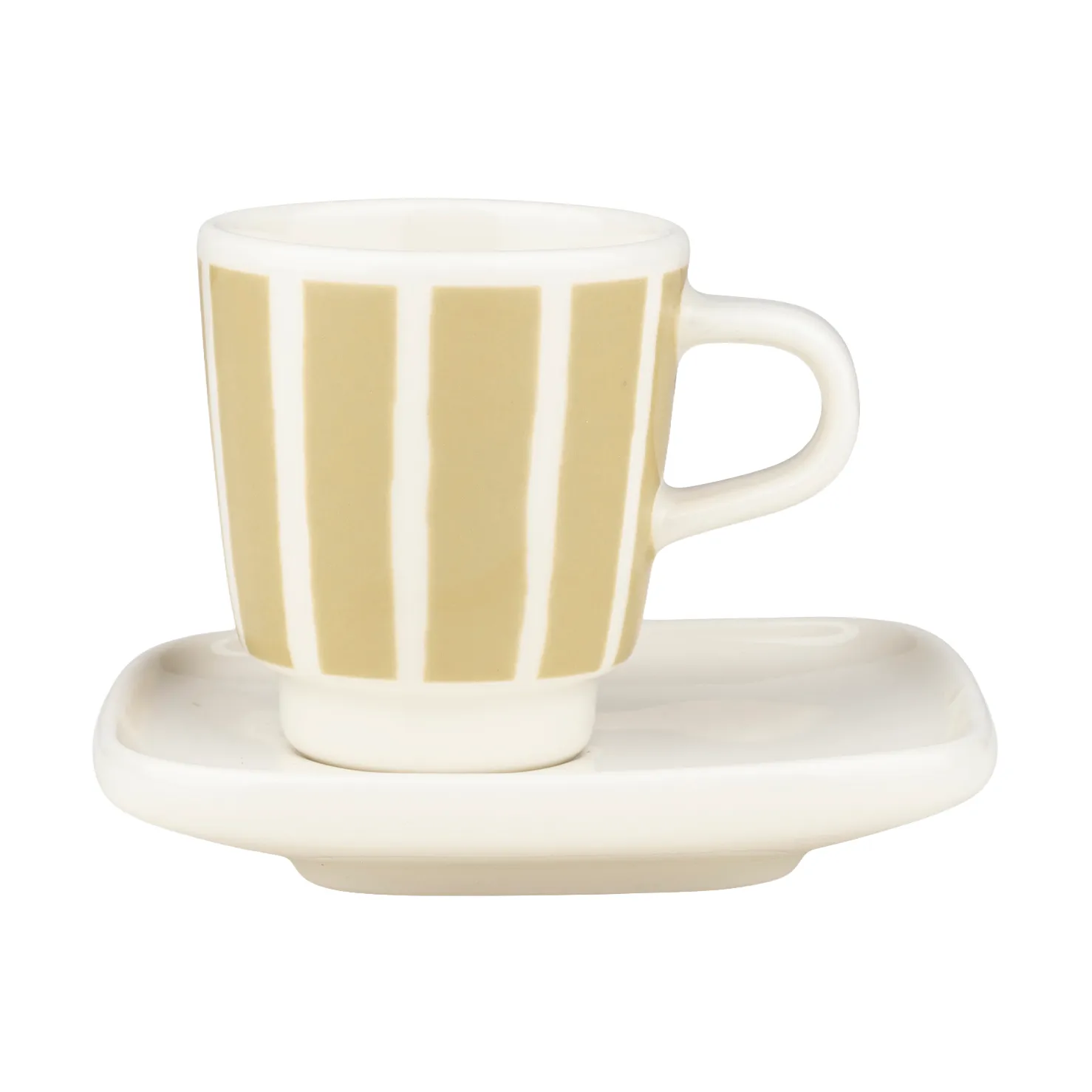 Piccolo espresso cup with saucer, White-sand, 5 cl Marimekko