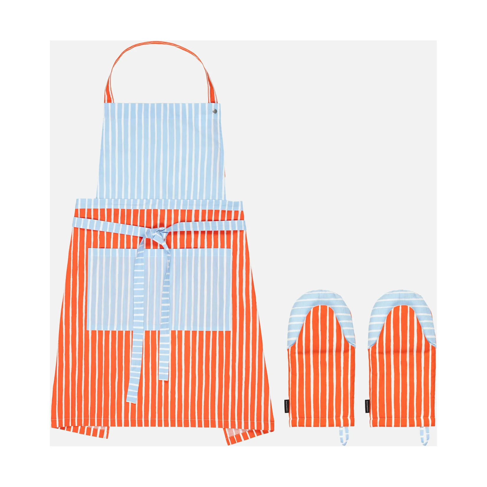 Piccolo textile set 3 pieces, White-tomato red-light blue Marimekko