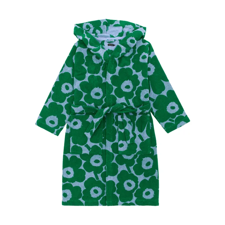 Pieni Unikko bathrobe M - Light blue-green - Marimekko