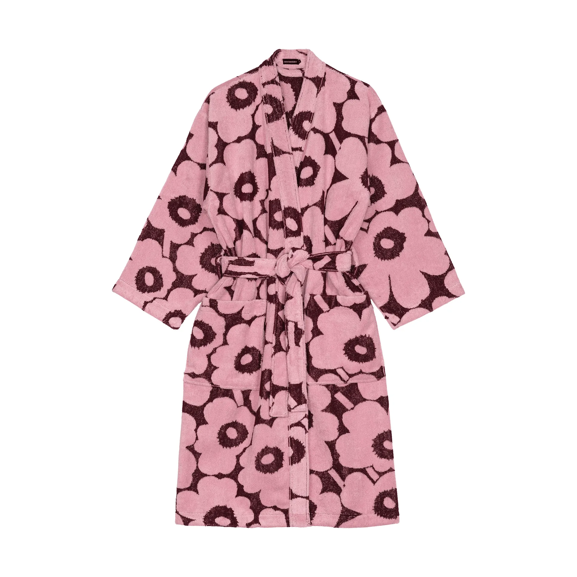 Pieni Unikko bathrobe S, Plum-pink Marimekko