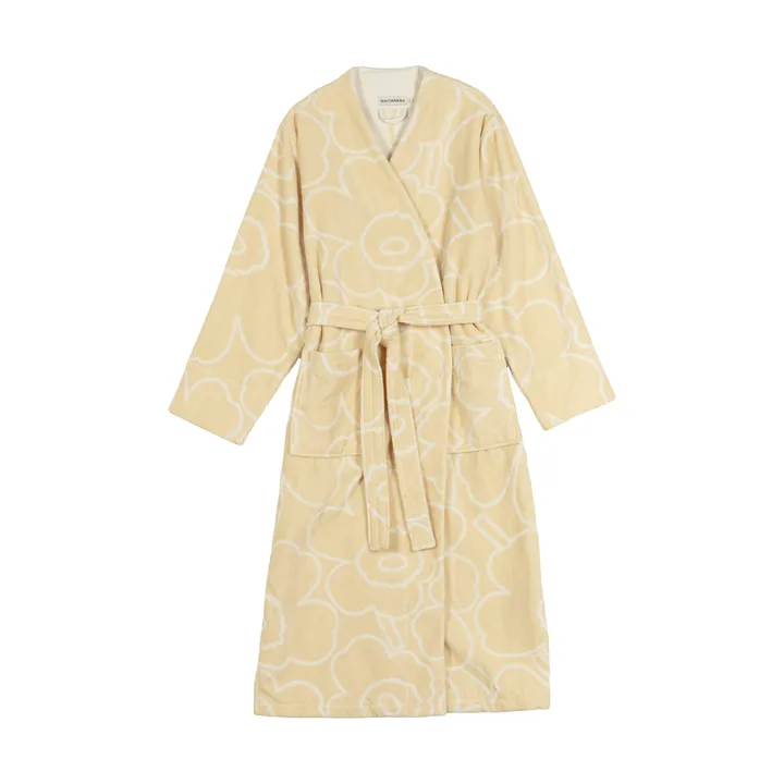 Piirto Unikko bathrobe beige - S - Marimekko