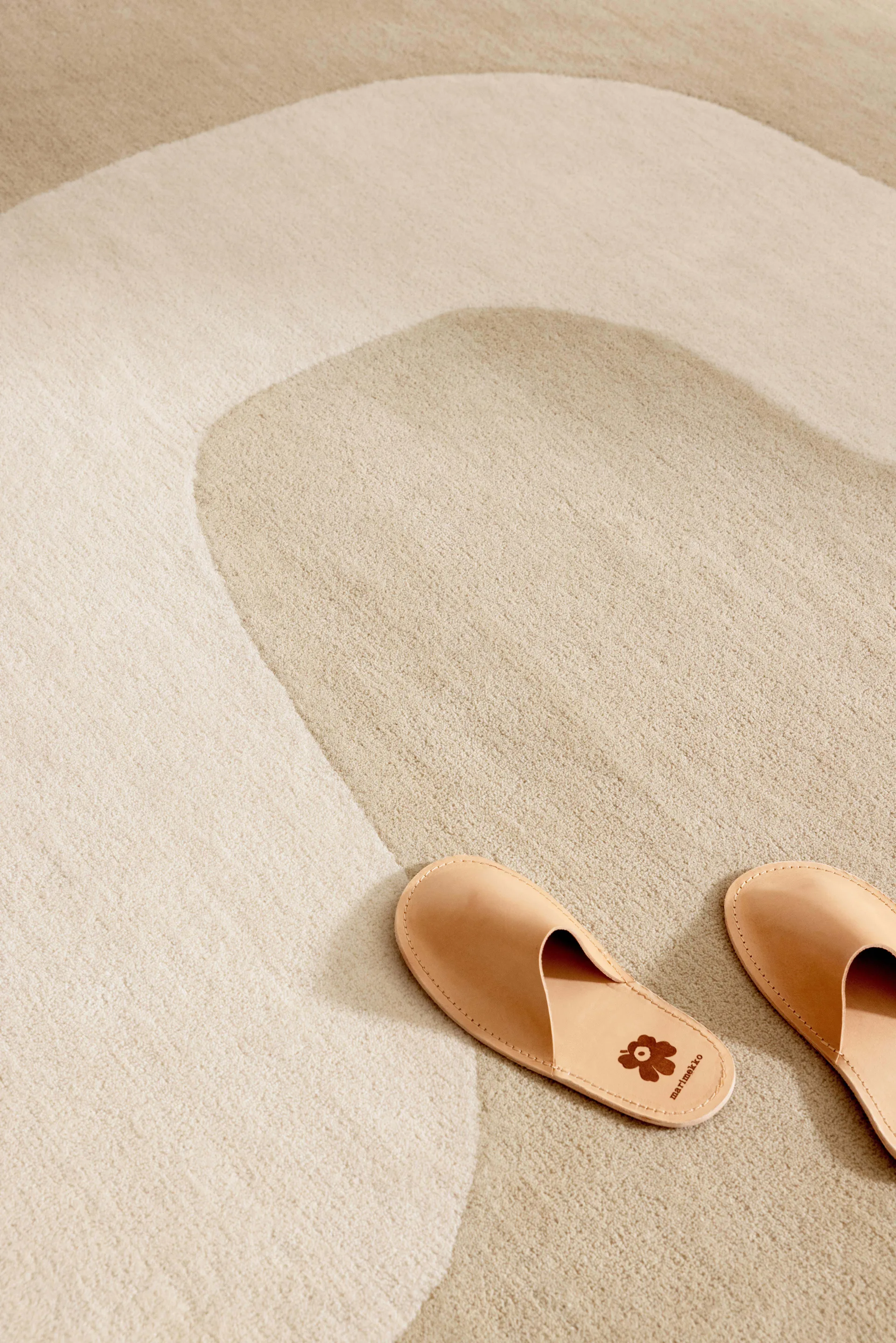 Seireeni wool rug, Warm beige, 140x200 cm Marimekko