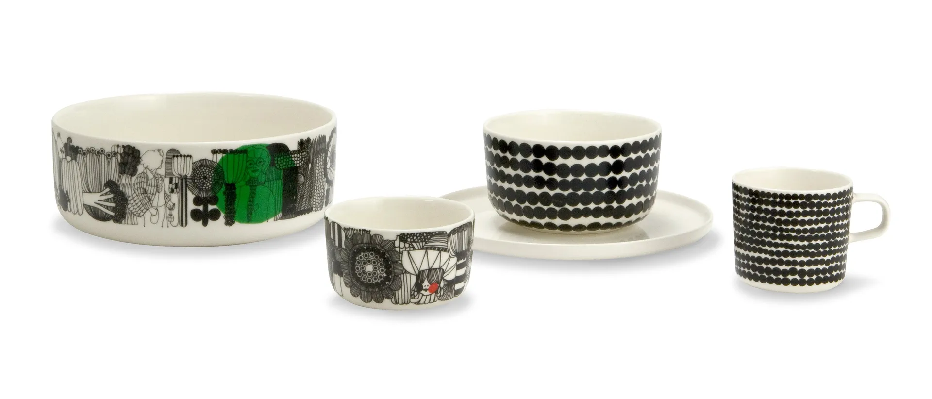 Siirtolapuutarha bowl 2.5 dl, red-white Marimekko