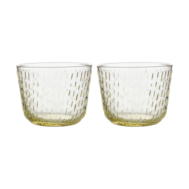 Syksy drinking glass 2 dl 2-pack - Pale yellow - Marimekko