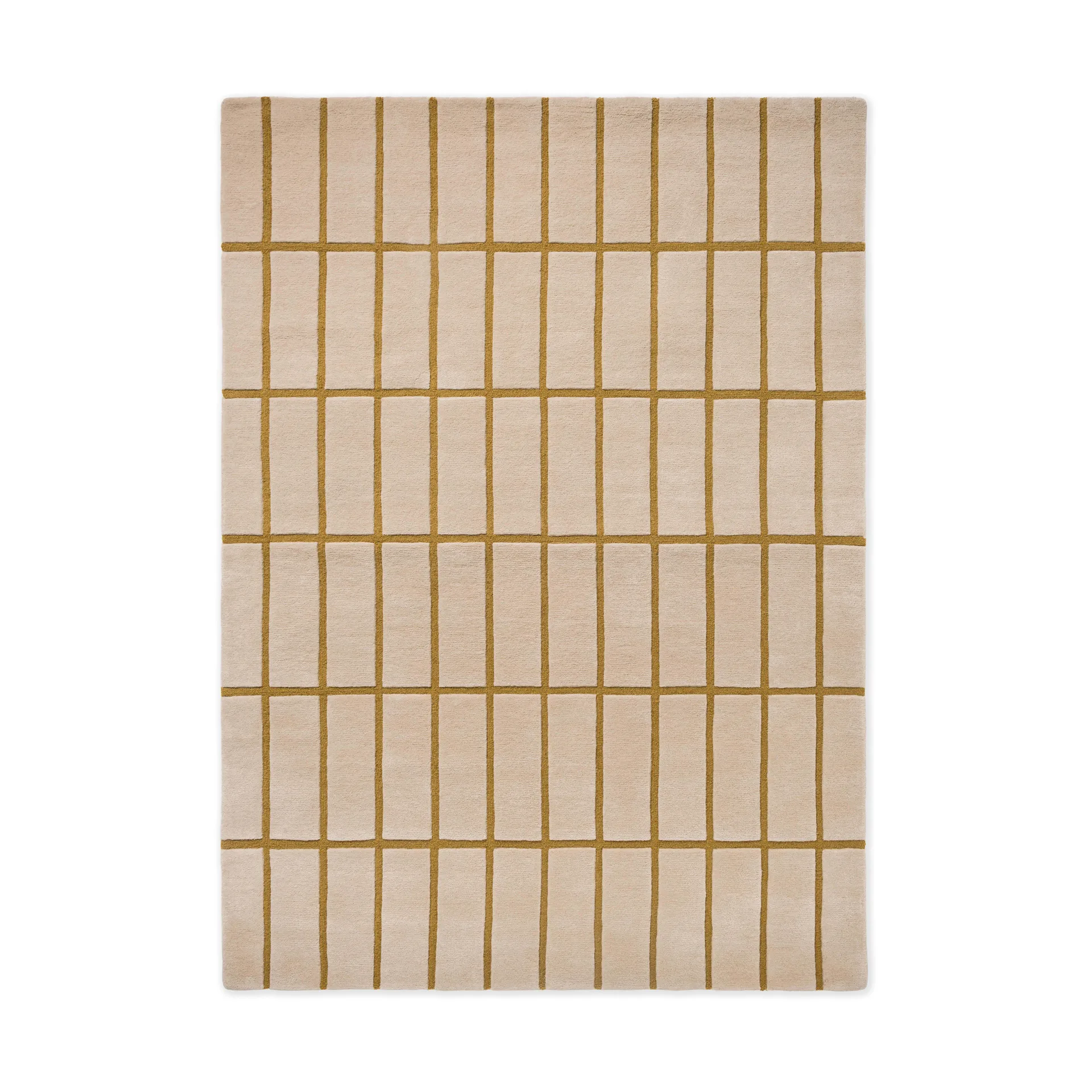 Tiiliskivi wool rug, Bronze yellow, 200x280 cm Marimekko