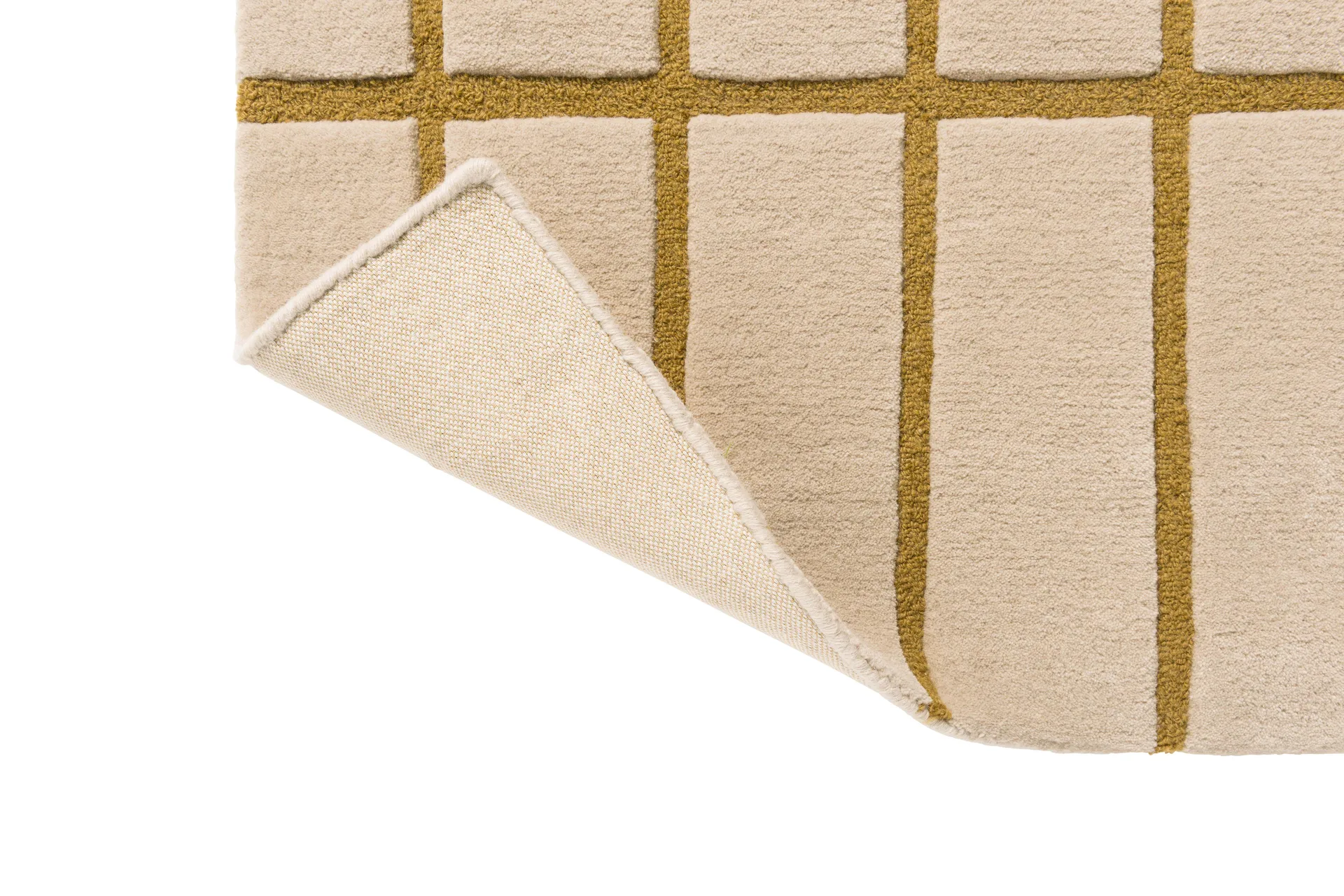 Tiiliskivi wool rug, Bronze yellow, 200x280 cm Marimekko