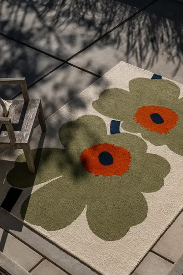 Unikko anniversary outdoor rug - Dusty green, 140x200 cm - Marimekko