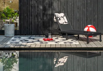 Unikko outdoor rug - Charcoal-white, 140x200 cm - Marimekko