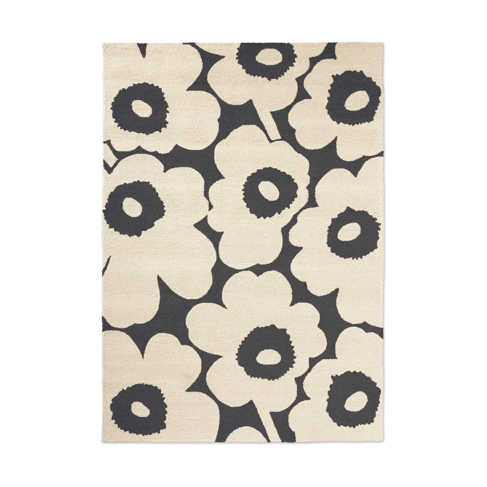 Unikko outdoor rug, Charcoal-white, 200x280 cm Marimekko
