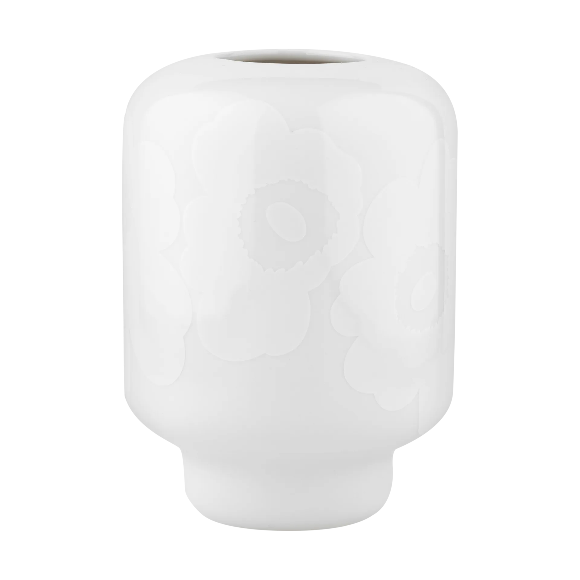 Unikko vase ceramic 18 cm, White Marimekko