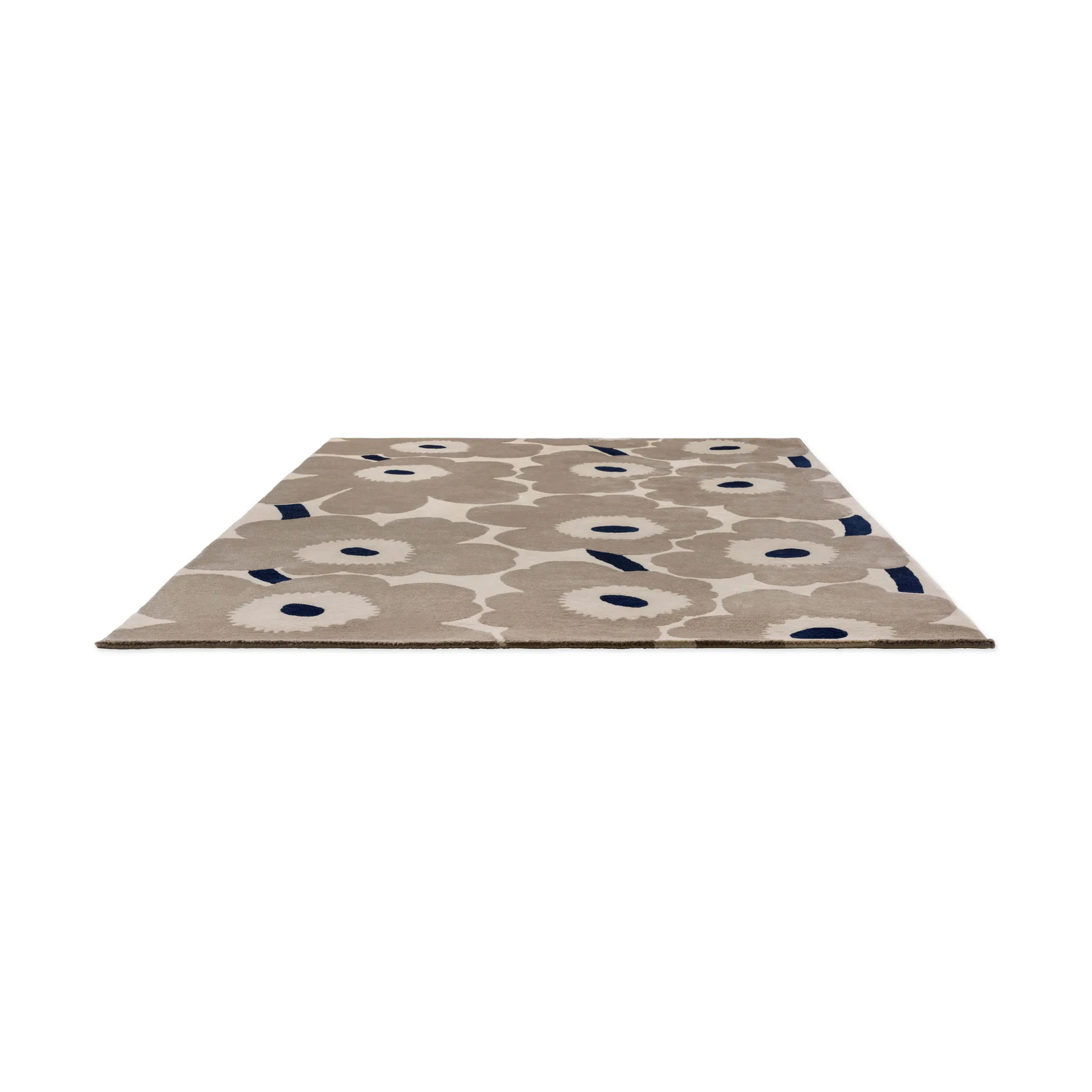 Unikko wool rug, Greige, 170x240 cm Marimekko