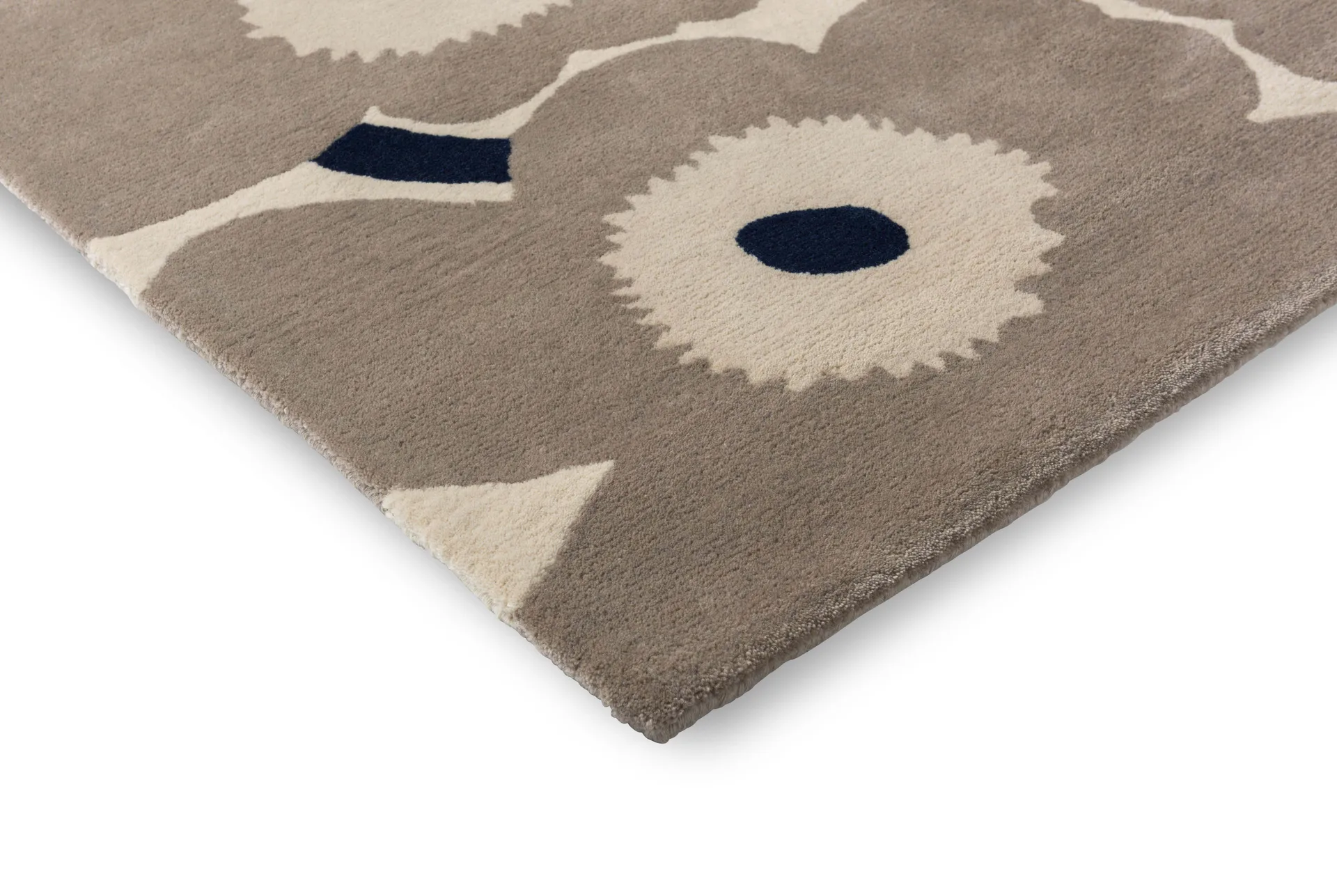 Unikko wool rug, Greige, 170x240 cm Marimekko