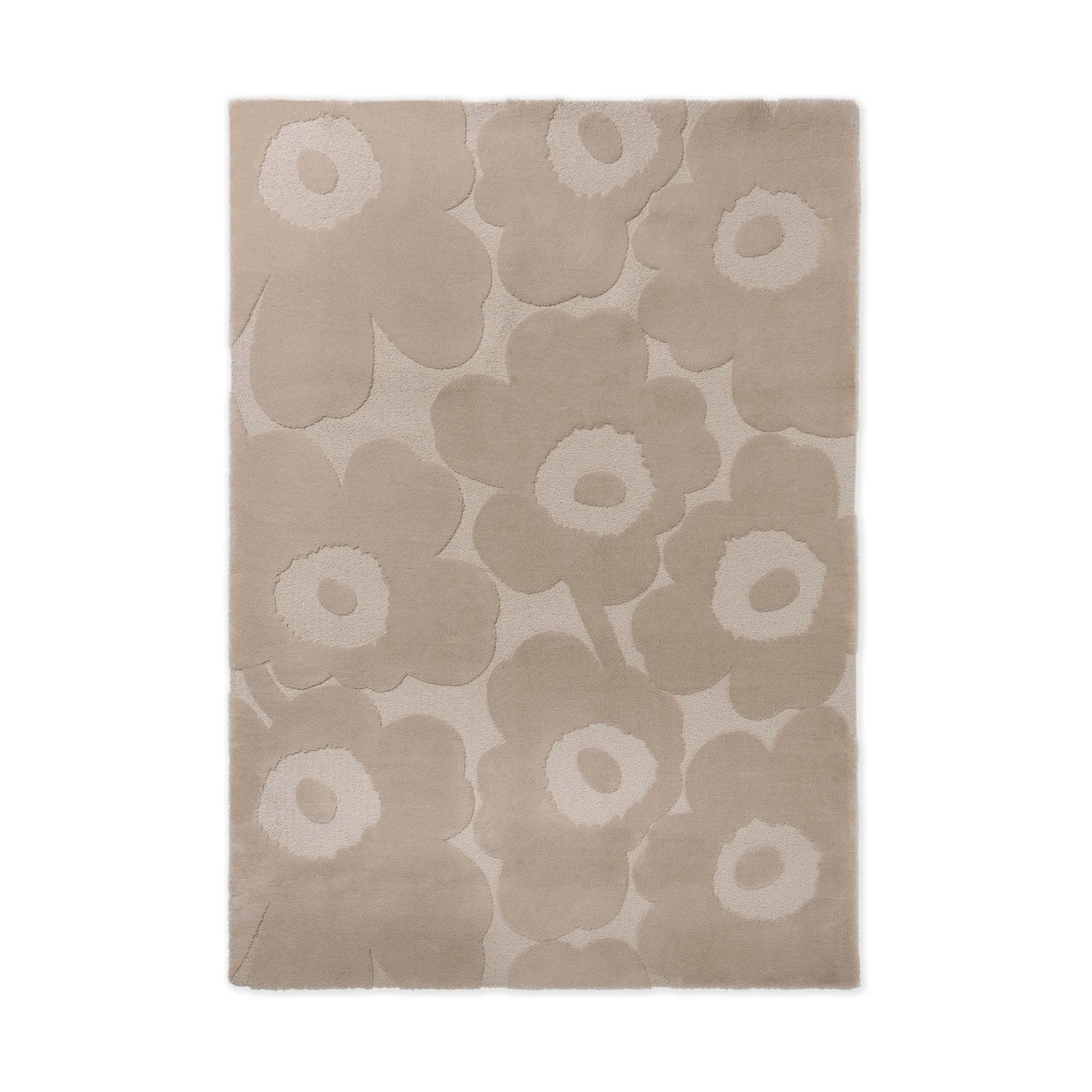 Unikko wool rug, Light beige, 140x200 cm Marimekko