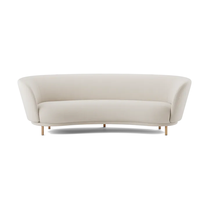 Dandy 3-seater sofa - Natural oak-Linara 05 Porridge - Massproductions