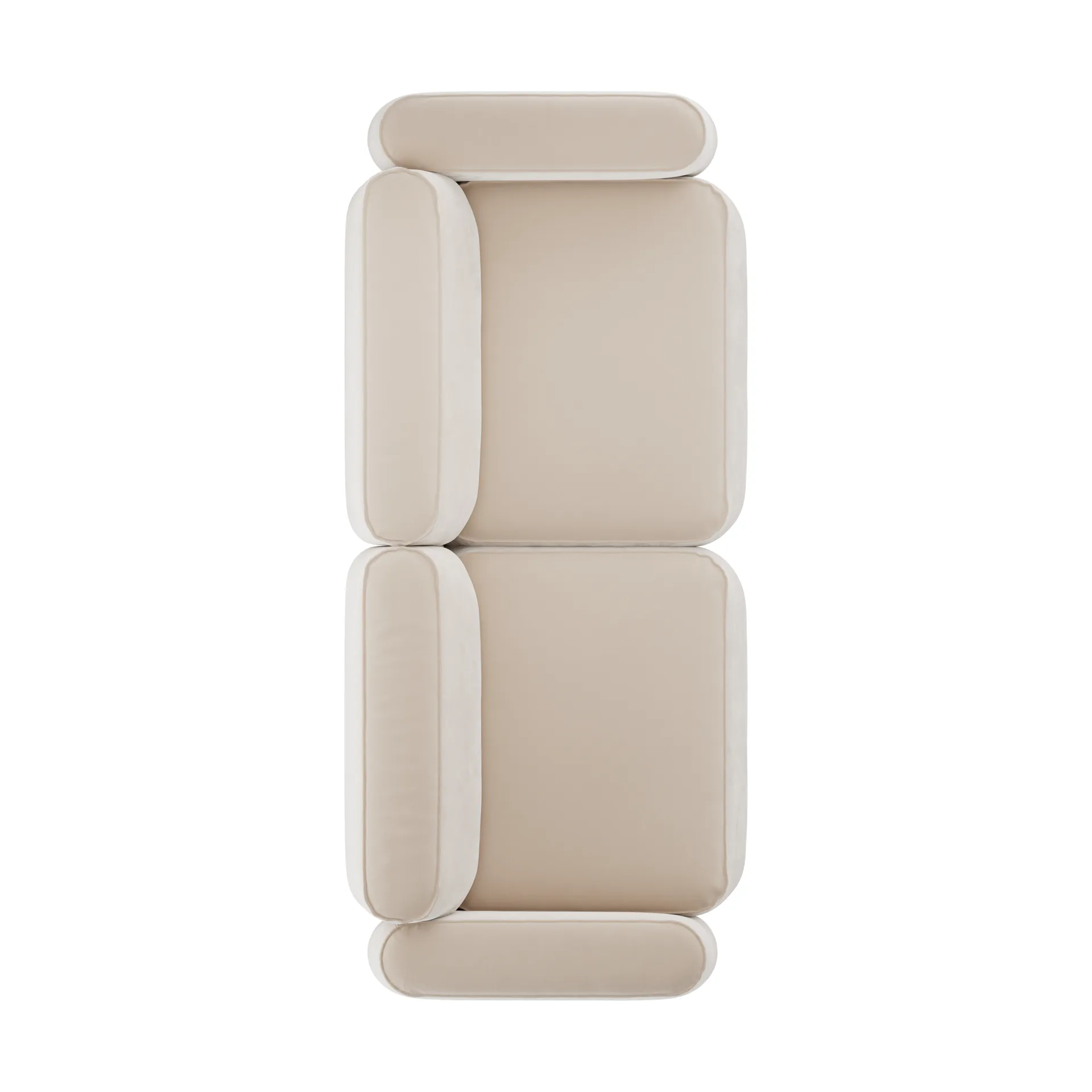 Patch 2.5-seater sofa, Atlantis 52 Alabaster Massproductions