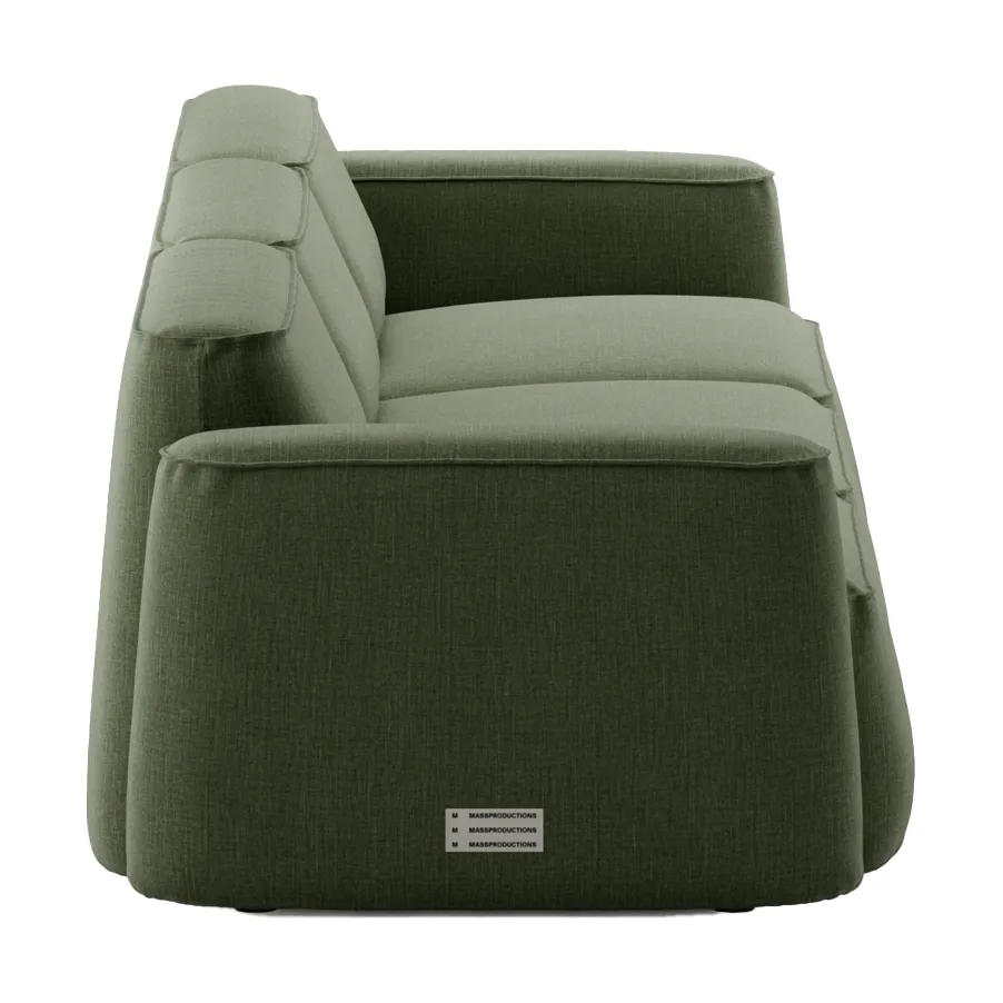 Patch 3-seater sofa, Linara 100 Tarragon Massproductions