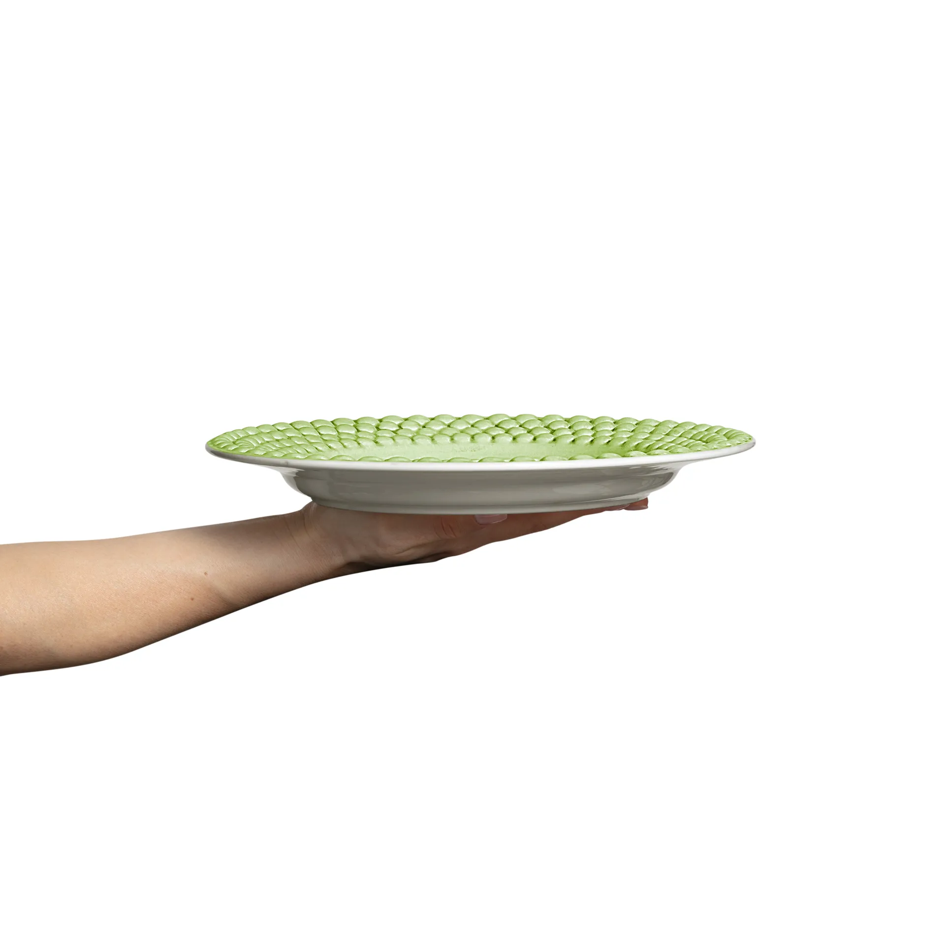 Bubbles plate 28 cm, Green Mateus