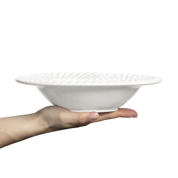 Bubbles soup plate 25 cm - White - Mateus