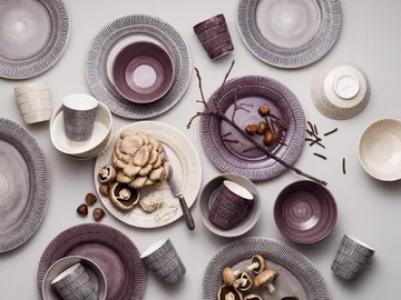Lace mug 30 cl - Plum - Mateus
