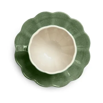 Oyster cup with saucer 25 cl - Forest green - Mateus
