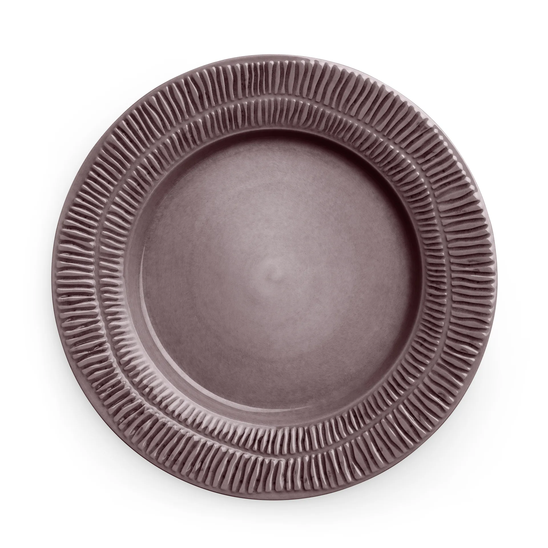 Stripes plate Ø28 cm, plum Mateus