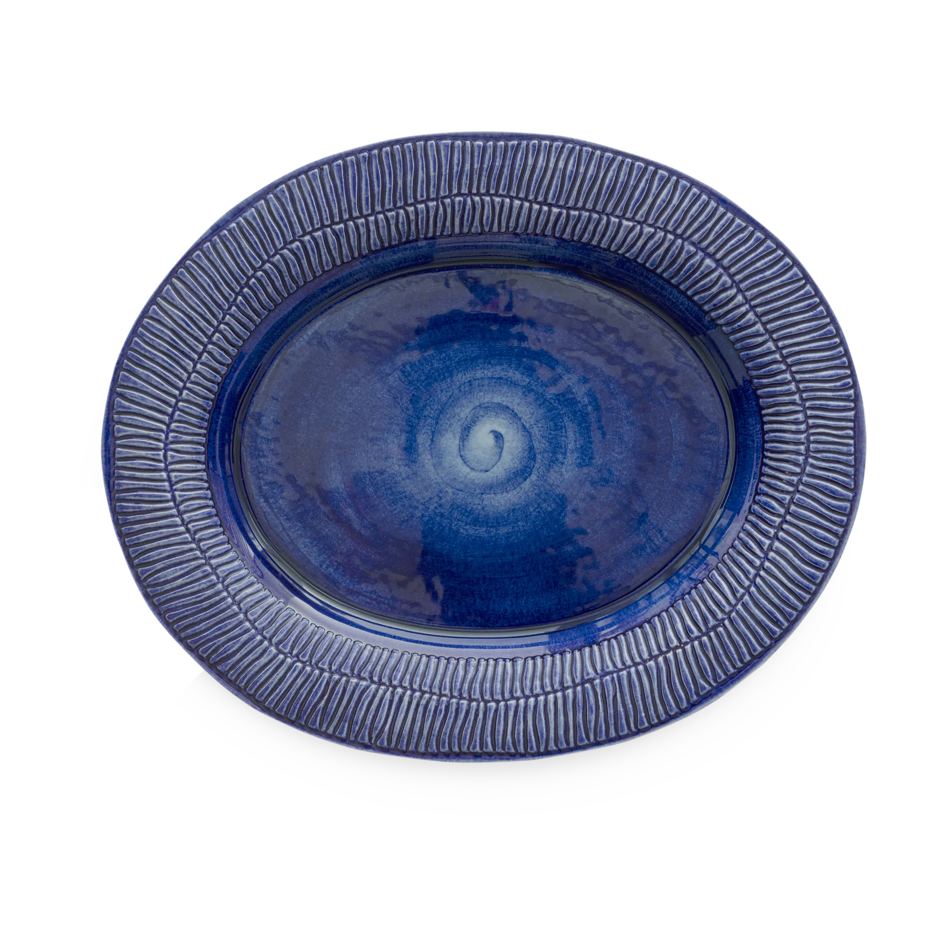 Stripes platter 30x35 cm, Blue Mateus