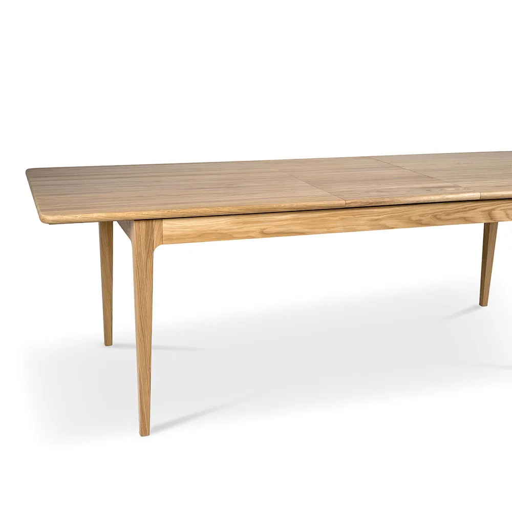 Höllviken dining table, oak white-pigmented matte lacquer, 1 leaf, oak 50 cm Mavis