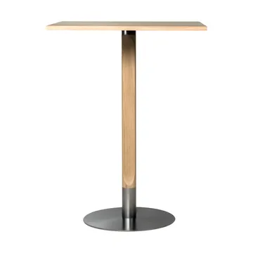 Red bar table 70x70 cm - White-pigmented matte lacquered oak - Mavis