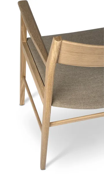 Siza armchair - White pigmented oak-linen seat - Mavis