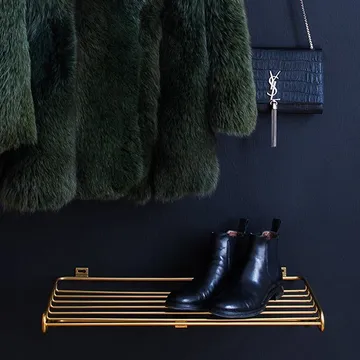 Maze shoe shelf - brass - Maze
