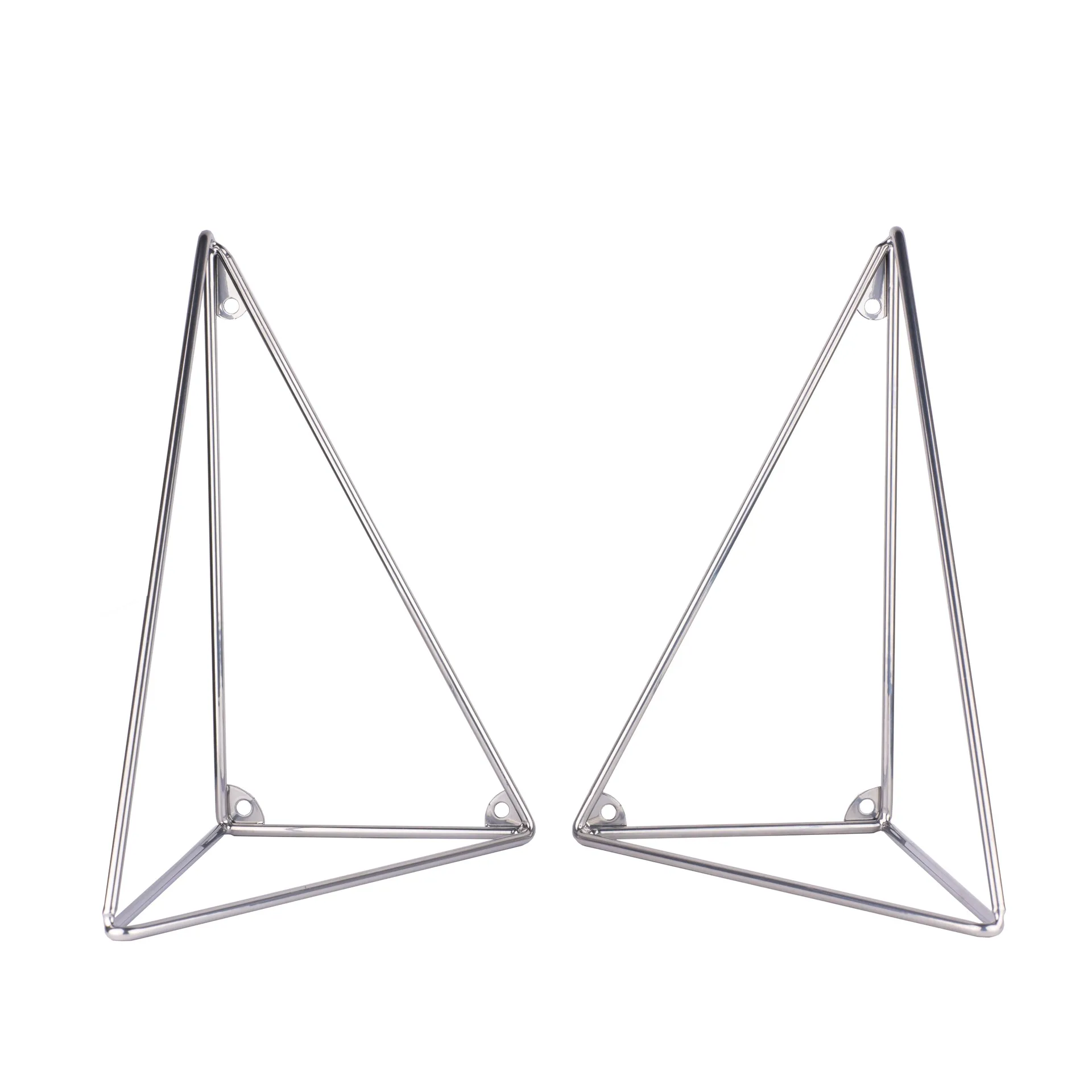 Pythagoras brackets, 2-pack, chrome Maze