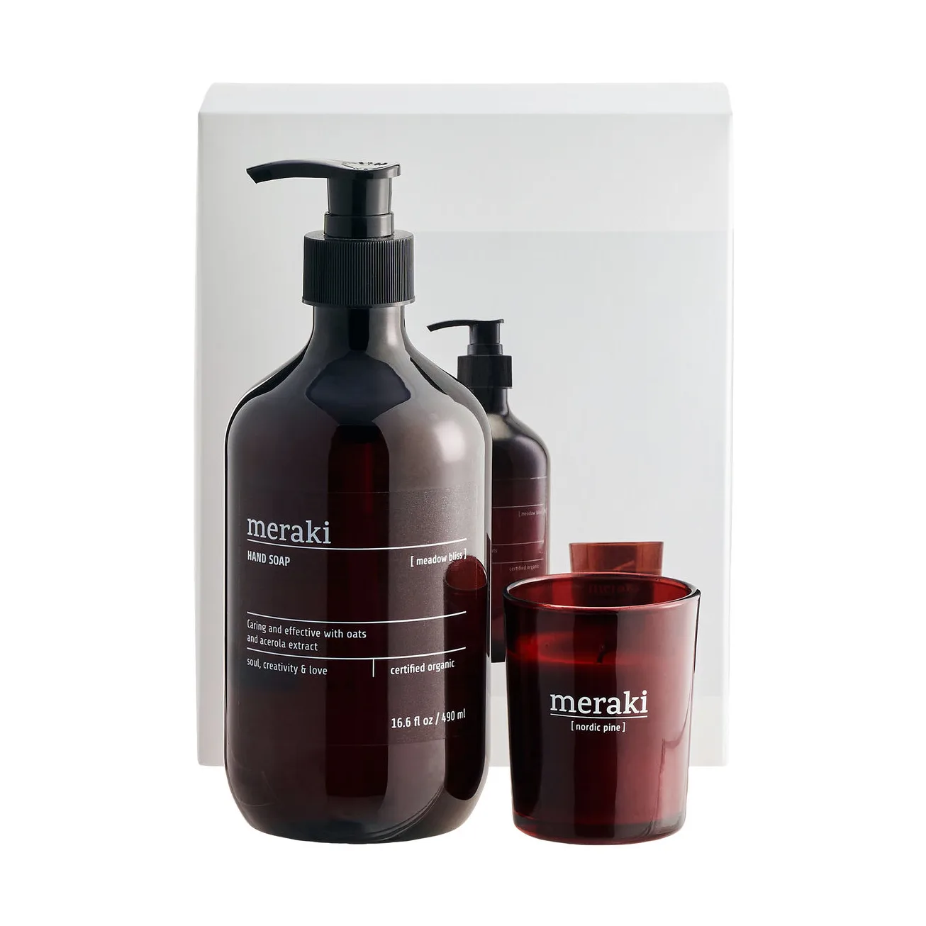 Meraki gift set hand soap and scented candle, Everyday pampering Meraki