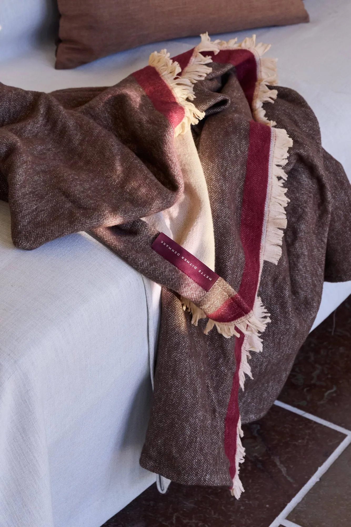 Duet throw, Brown-Beige (brown-beige), 130x175 cm Mette Ditmer
