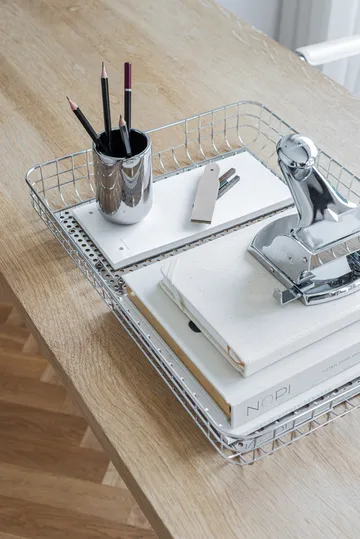 Lift serving tray 33.5x45.5 cm - Chrome - Mette Ditmer