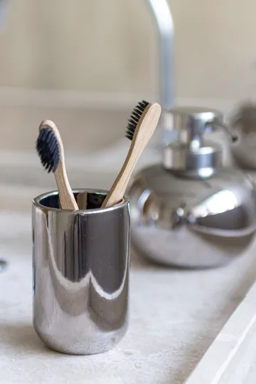 Lotus tooth brush holder - Chrome - Mette Ditmer