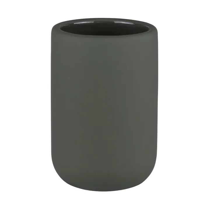Lotus tooth brush holder - Dark olive - Mette Ditmer