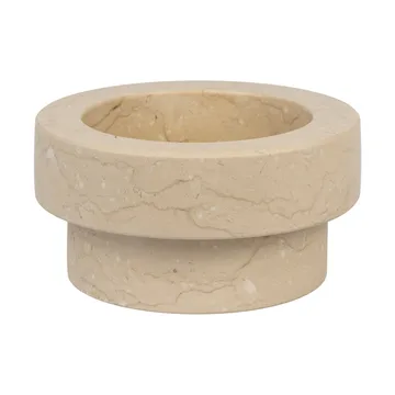 Marble candle holder for block candle 5 cm - Sand - Mette Ditmer
