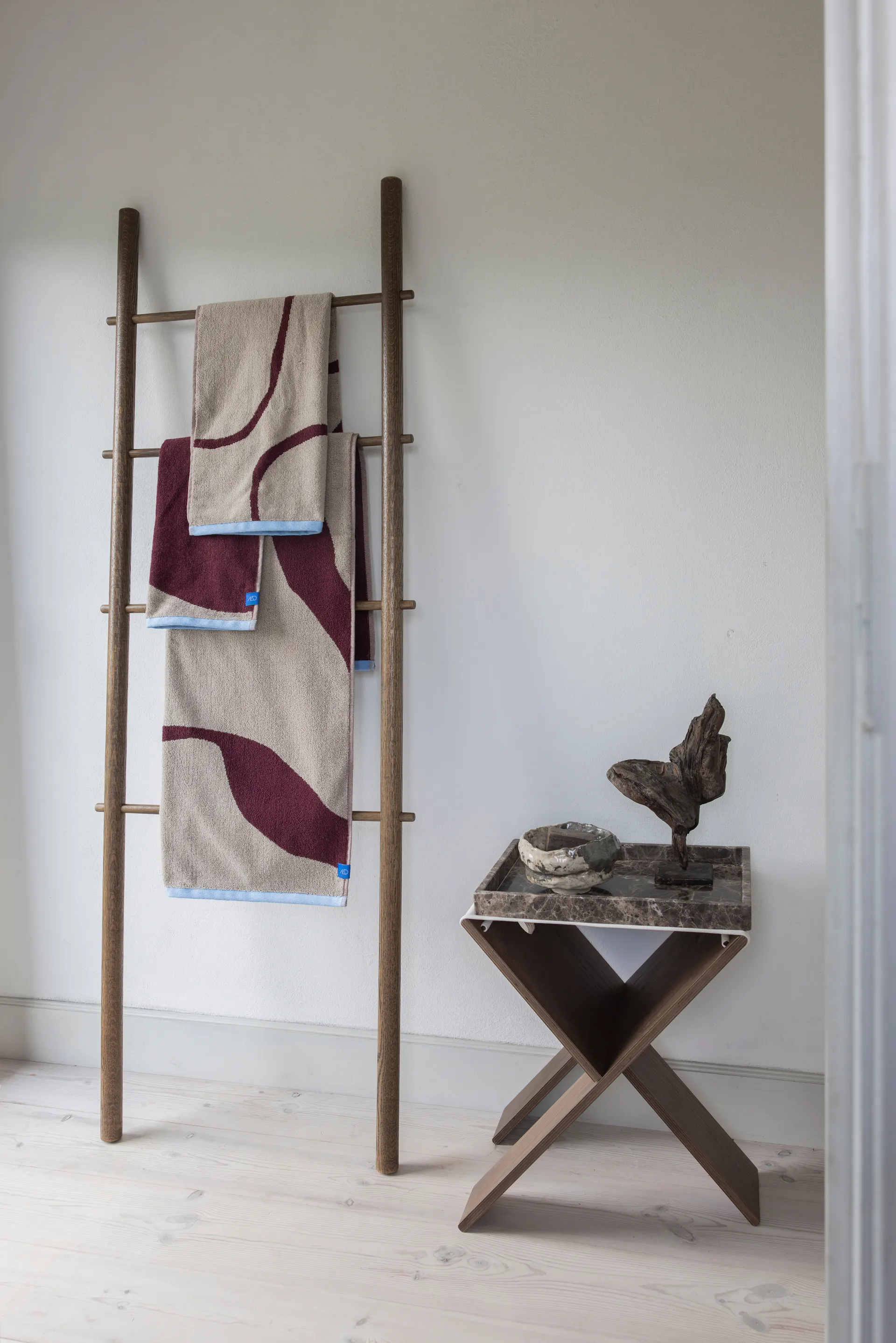 Nova Arte towel 50x90 cm 2-pack, Wine-sand Mette Ditmer
