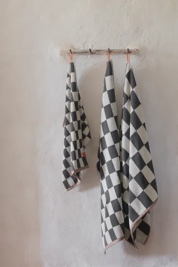 Retro towel - Dark grey, 40x55 cm, 2-pack - Mette Ditmer