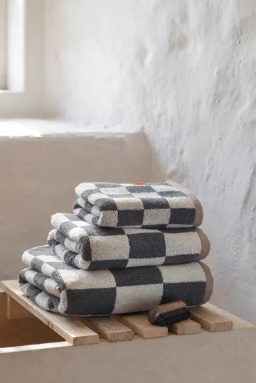 Retro towel - Dark grey, 40x55 cm, 2-pack - Mette Ditmer