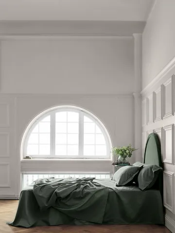 Satina plain pillowcase - Green, 50x90 cm - Mille Notti