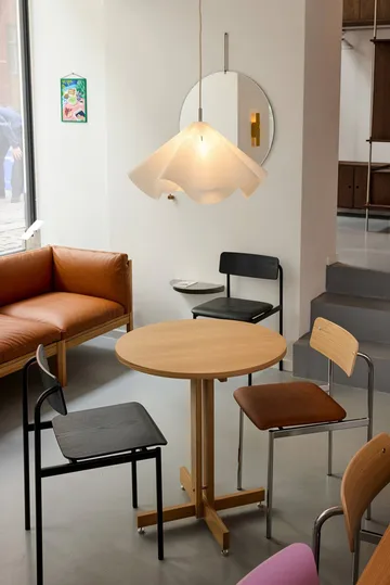 KUMU café table - Oiled oak, Ø65 cm - MOEBE