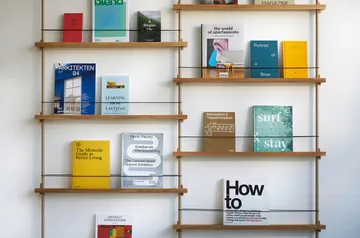 Magazine Shelving magazine rack - Oak-pine green, 85x180x7 cm, MS.180.1 - MOEBE