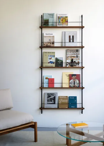 Magazine Shelving magazine rack - Smoked oak-warm grey, 85x115x7 cm, MS.115.1 - MOEBE