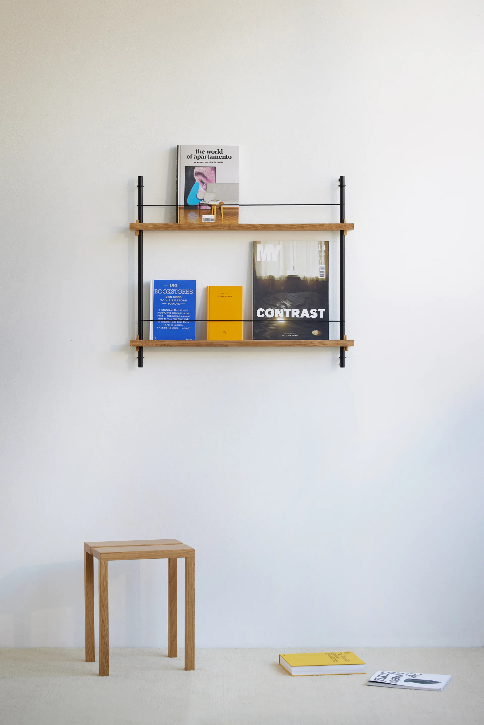 Moebe magazine rack, Oak-white MOEBE