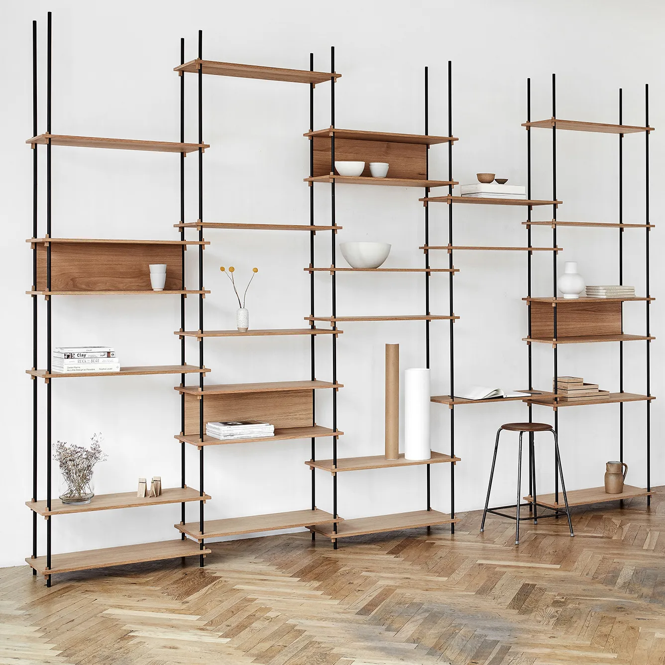 Moebe shelving set 85 cm, Oak MOEBE