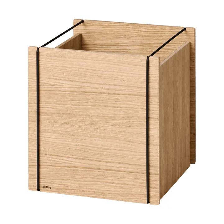 Moebe storage box - Oiled oak-black, square, 33x30x31 cm - MOEBE