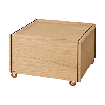 Moebe Storage Chest coffee table with storage - Oiled oak-black, 60x61x38.2 cm - MOEBE